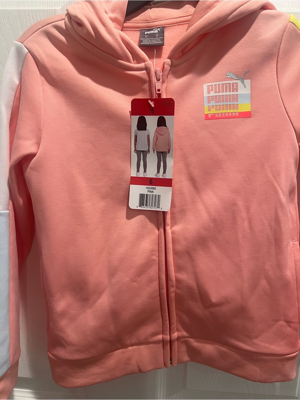 Puma Girls' Pink Zip-Up Hoodie jacket